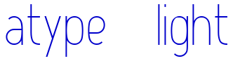 Atype 1 Light шрифт